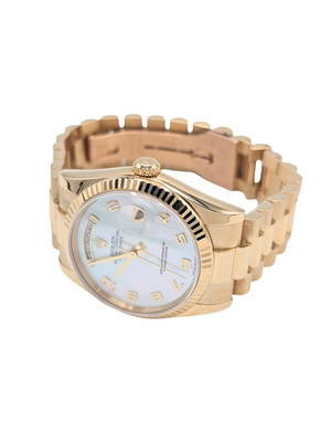 Rolex 18k Yellow Gold Day-Date President with MOP Dial