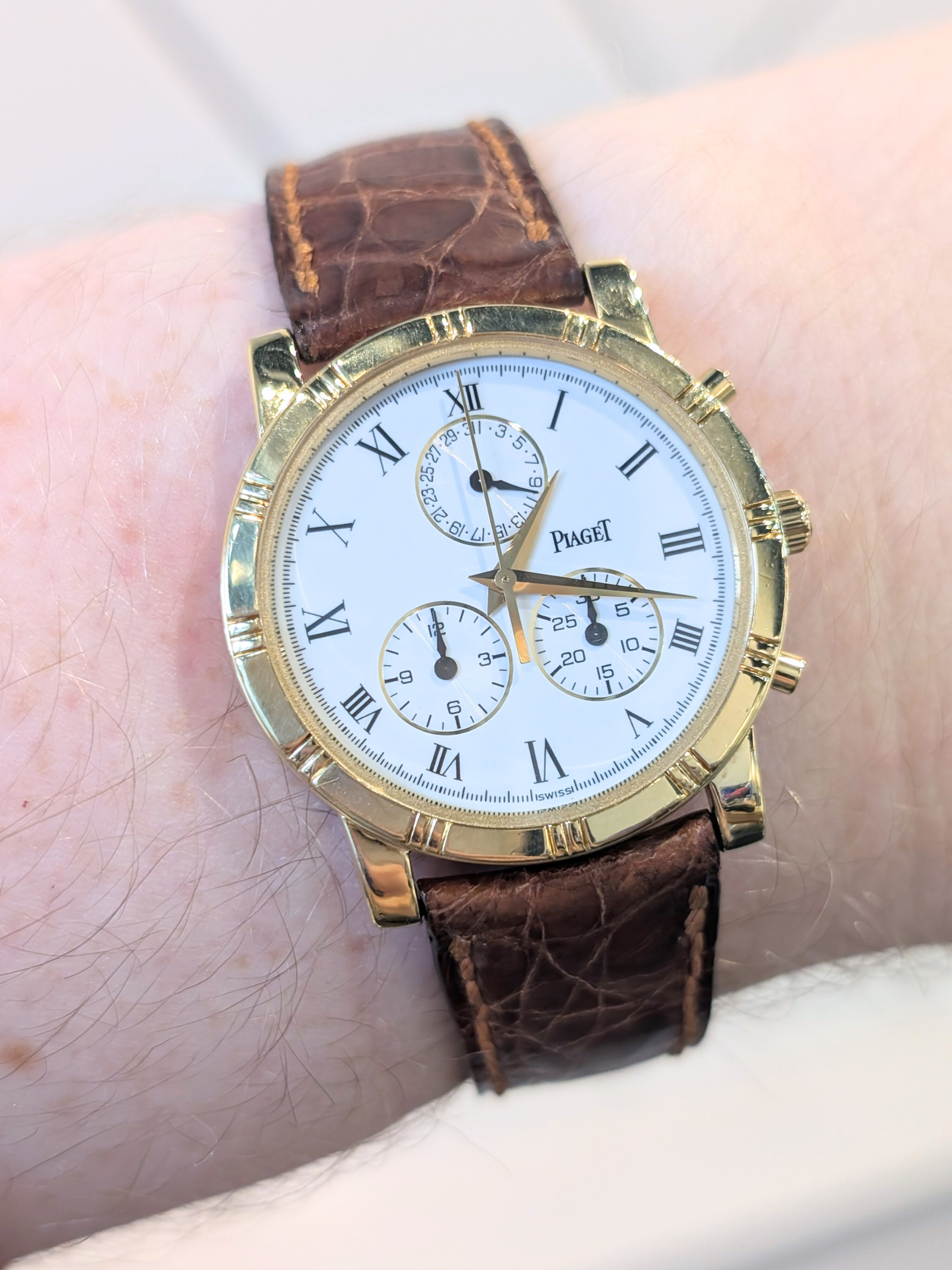18k Yellow Gold Piaget Chrono 'Dancer' Wristwatch