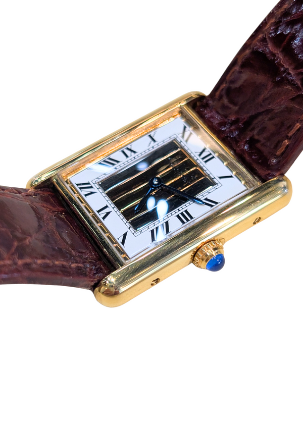 Cartier Tank Paris Quartz Vermeil - Tri-colour Roman Dial