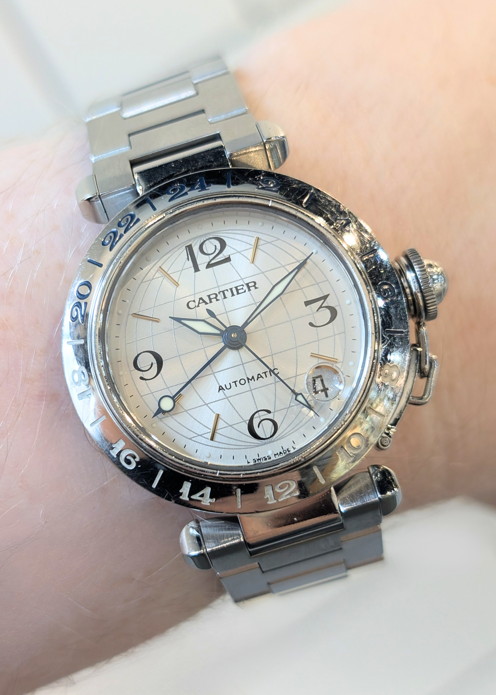Cartier Pasha GMT Automatic 35mm Stainless Steel