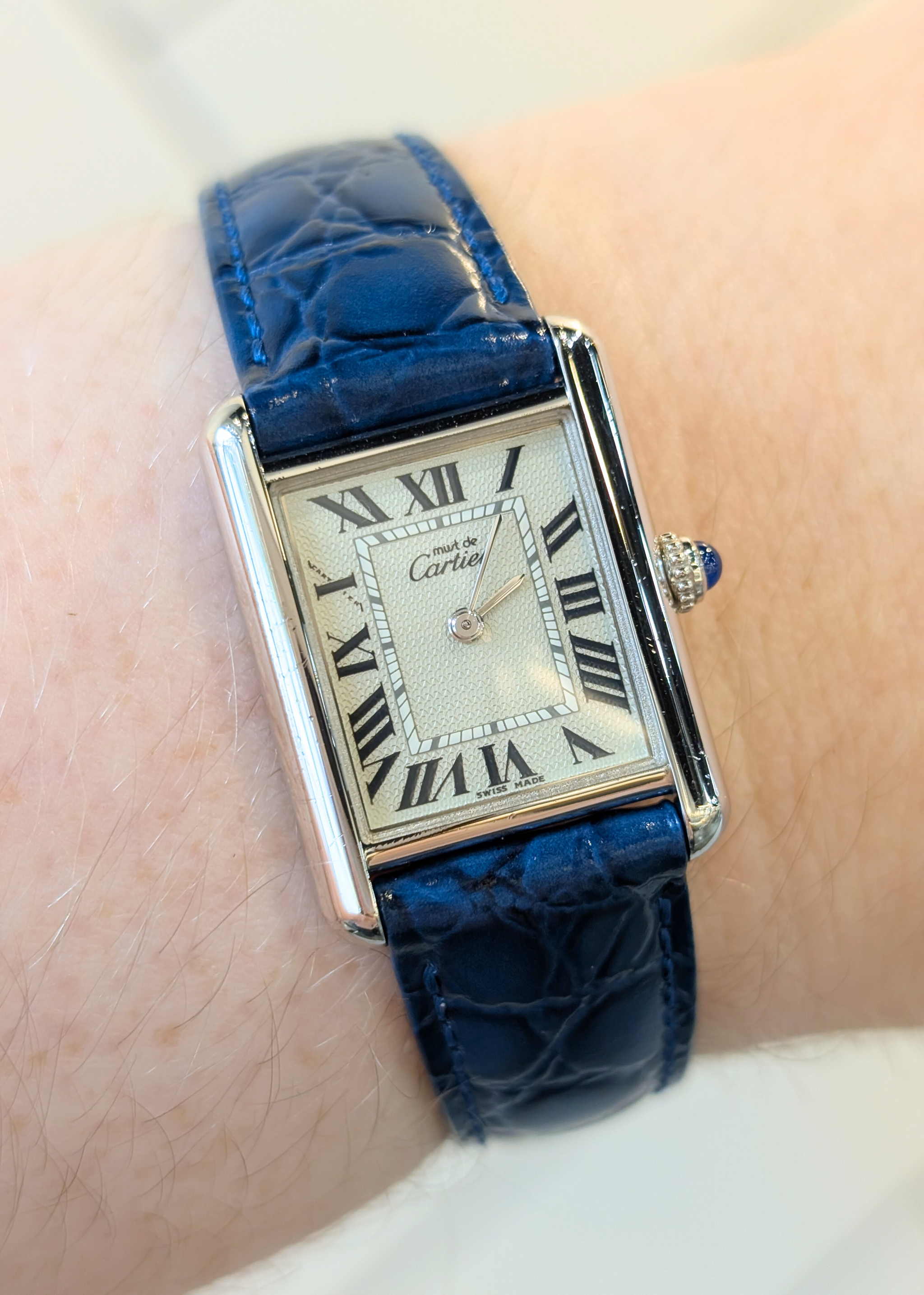 Must de Cartier Tank Quartz Watch 925 Silver 22mm Case - Francis Must de Cartier Tank Quartz Watch 925 Silver 22mm Case - Francis
