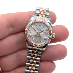 Rolex Lady Datejust 26mm Rose Gold & Diamond Dial