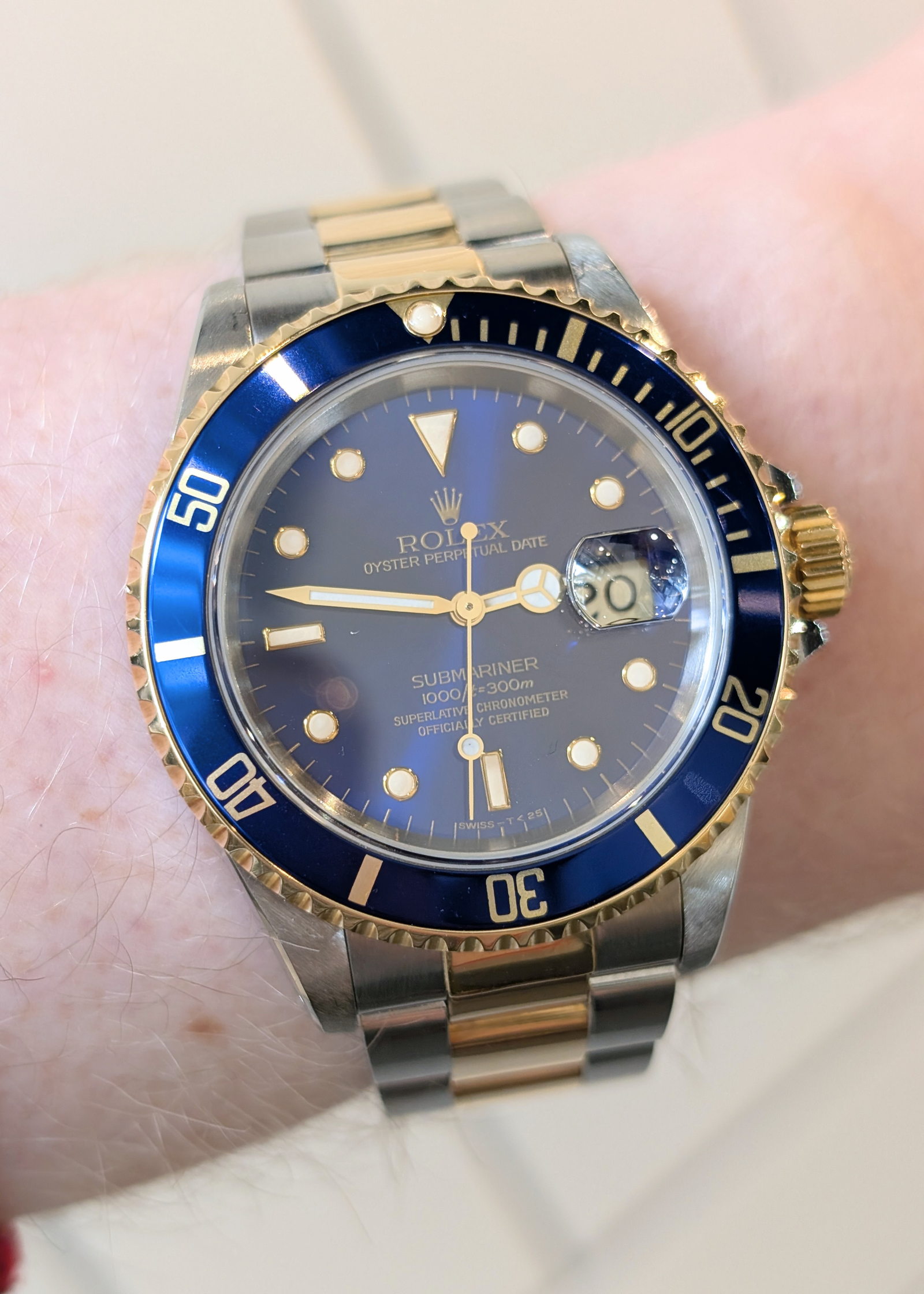 Rolex Two-Tone 'Bluzie' Submariner 18k Yellow Gold & Stainless Steel