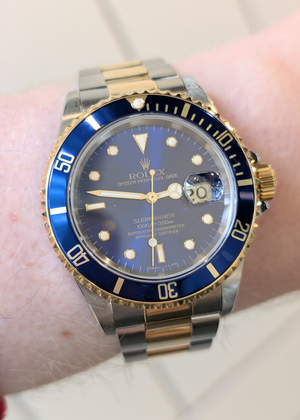 Rolex Two-Tone 'Bluzie' Submariner 18k Yellow Gold & Stainless Steel