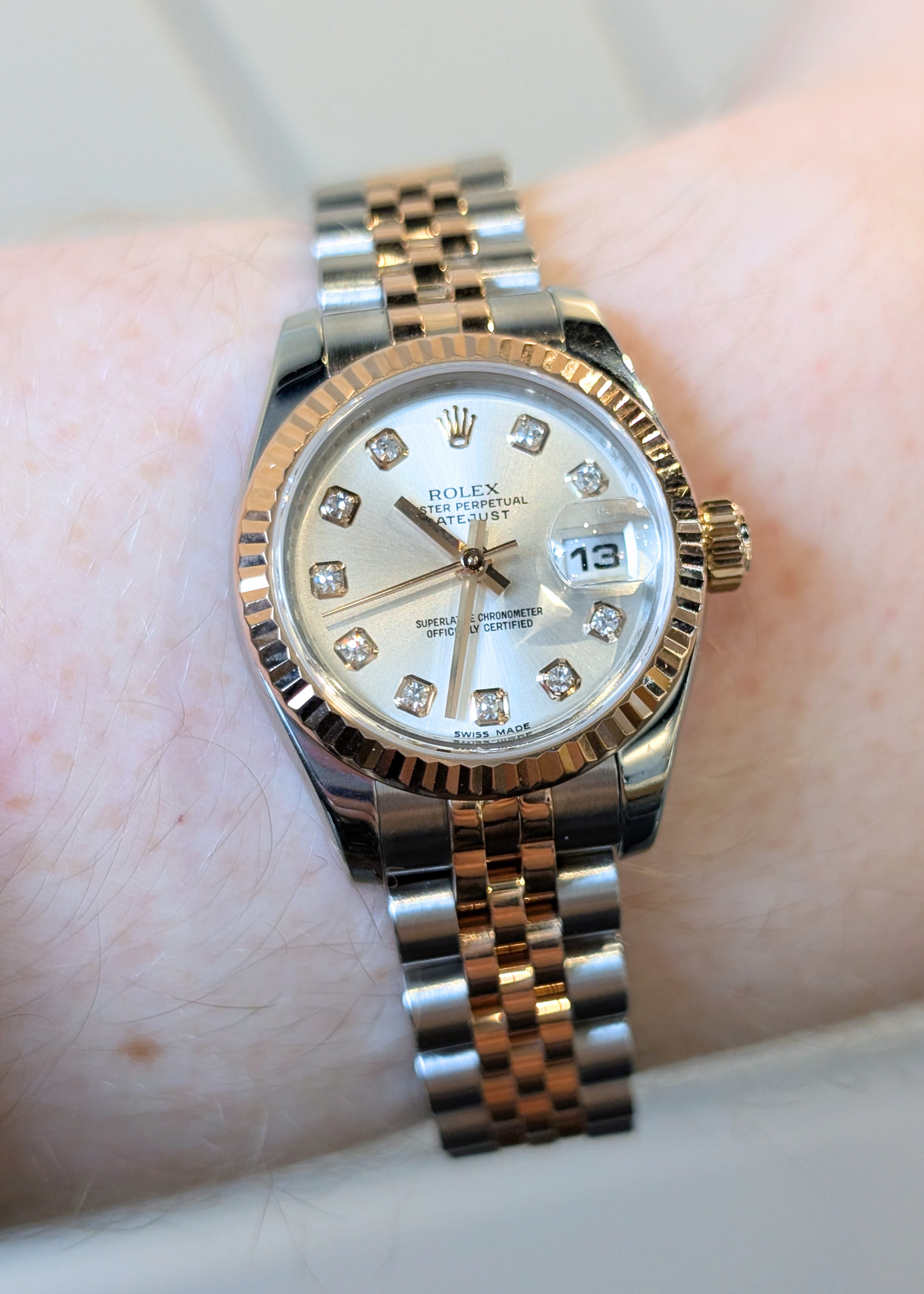 Rolex Lady Datejust 26mm Rose Gold & Diamond Dial