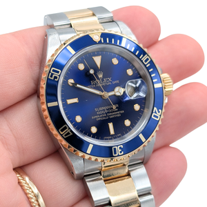 Rolex Two-Tone 'Bluzie' Submariner 18k Yellow Gold & Stainless Steel
