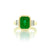 18K Yellow Gold & Platinum Emerald and Diamond Ring