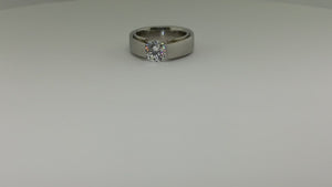 Hand Made Double Sleeve Platinum Diamond Tension Ring