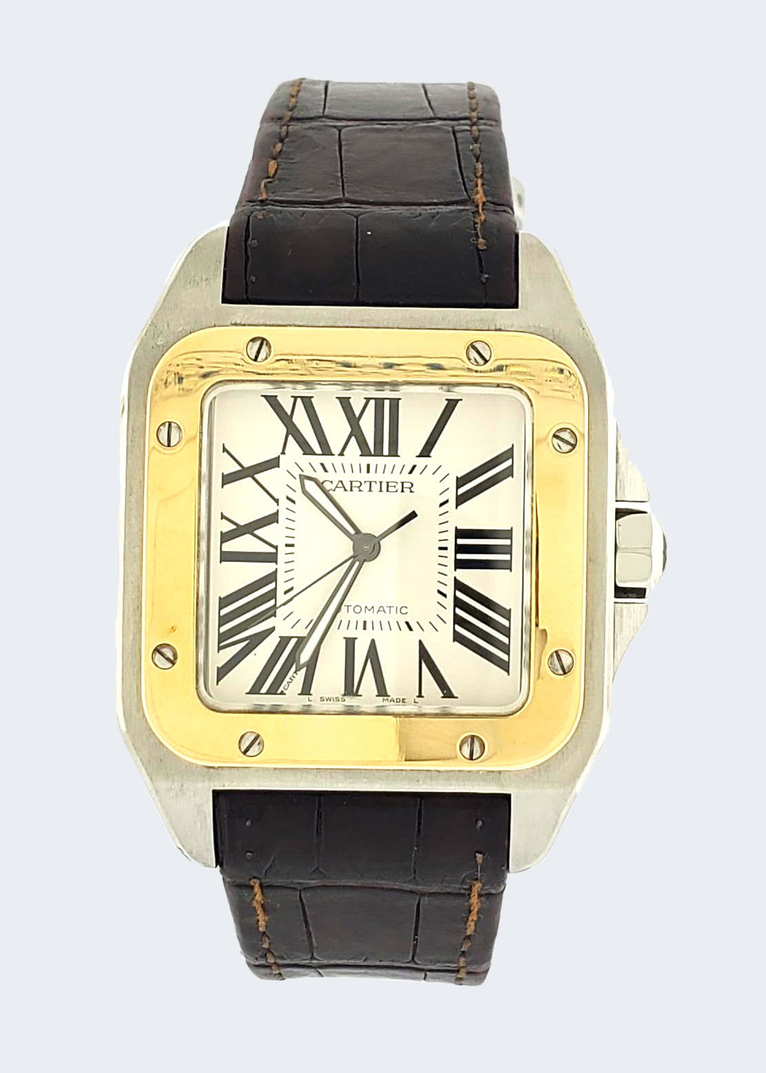 18K Y/G & S/S Cartier Santos XL 100 Ref W20072X7