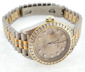 18K Rose White and Yellow Gold Women's Rolex Datejust Tridor