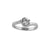 14K W/G Half Bezel Lab Grown Diamond Engagement Ring