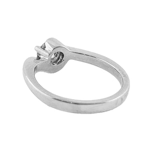 14K W/G Half Bezel Lab Grown Diamond Engagement Ring