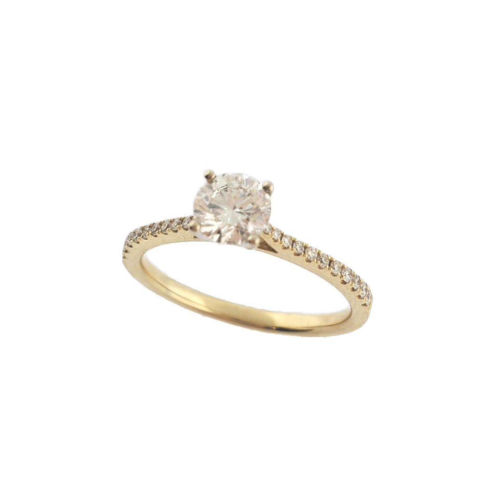 14K W/Y Lab Grown Diamond Cathedral Setting Ring