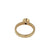 14K Yellow Gold Bezel Set Low Dome Diamond Ring