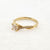 14K Y/G Twisted Shank Diamond Ring with Diamond Accent