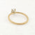 14K Y/G Oval Diamond Ring with Delicate Diamond Accent Detail