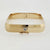 14K Y/G Brushed and Polished Textured Square Bangle