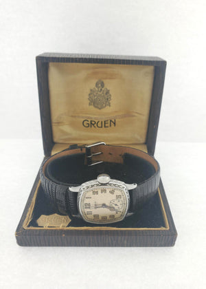 All Original 1920'S Gruen Manual Winding Watch With Box