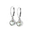 14K White Gold Dangle Style Bezel Set Aquamarine Earrings
