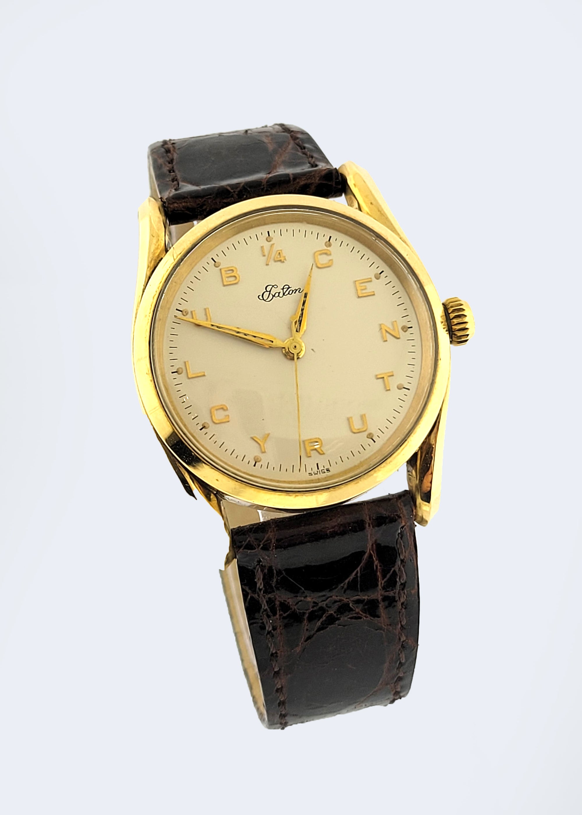 14K Y/G Rolex Ref 5590 Eaton's Quarter Century Watch