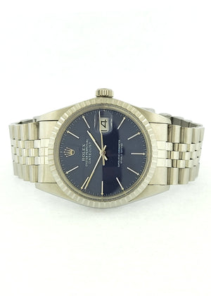 N.O.S S/S Rolex Datejust 36mm with Blue Dial Reference 1603