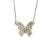 14k White Gold Diamond Butterfly Pendant Necklace