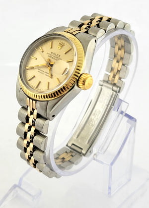 Y/G and S/S Rolex Datejust Ref 6917, 26mm with Champagne Dial