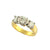 18K Y/G and Platinum 3-Stone 1.67ctw Diamond Ring