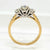 14K Y/W 3-Stone Diamond Ring with Accent Diamonds