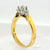 Platinum & 18K Y/G 3-Stone Diamond Ring 0.45ctw