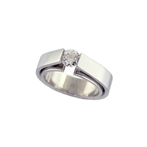 14K W/G Tension Style Diamond Ring with an Inner Sleeve