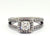 18K W/G Halo Diamond Engagement Ring with a Split Shank