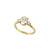 14K Y/G Lab Grown Three Stone Diamond Engagement Ring