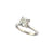 14K W/G Lab Grown Diamond Ring with a Decorative Cathedral Setting