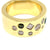 14K Y/G Galaxy Style Multi Coloured Diamond Wide Band Ring