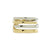 14K Yellow and White Gold Fashion Style Wide Band Ring