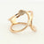 14K R/G Swirl Designed Fashion Ring with Diamond Accent