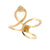 14K R/G Swirl Designed Fashion Ring with Diamond Accent