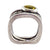 14K White Gold Yellow Sapphire and Diamond Ring