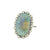 18K W/G Australian Opal and Diamond Ring with a Split Shank