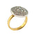 18K White and Yellow Gold "1880 Pebble" Diamond Ring