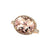 14K Rose Gold Morganite and Diamond Halo Style Ring