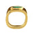18K Y/G and Platinum Emerald Architecture Style Ring
