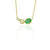 18K Yellow and White Gold Emerald and Diamond Necklace