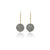 14K Yellow and White Gold Round Shape Mesh Earrings