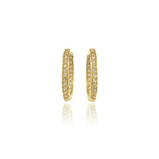 14K Yellow Gold Peek-A-Boo Style Diamond Earrings