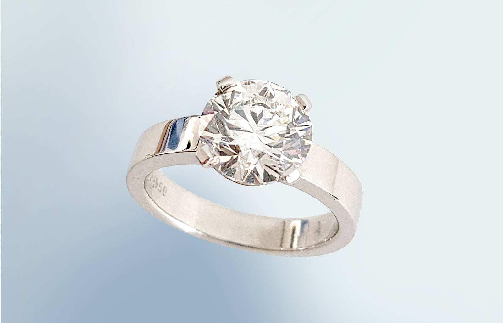 3.01ct Lab Grown Diamond in Platinum Setting