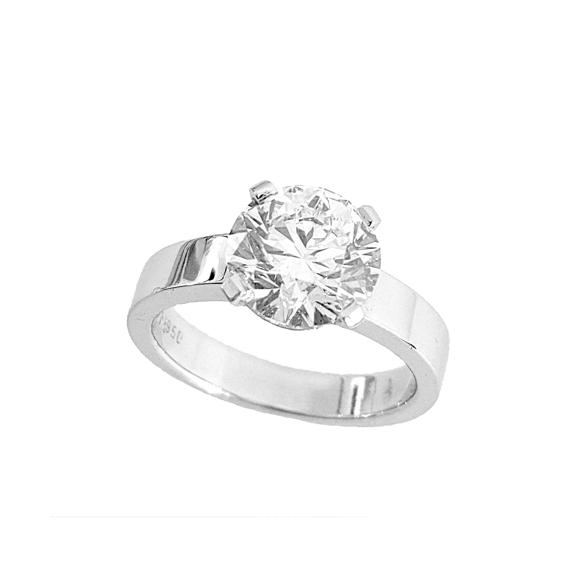 3.01ct Lab Grown Diamond Ring in a Platinum Setting