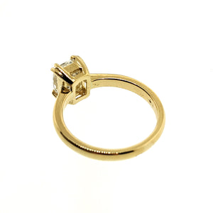 18K Y/G Rectangular Cushion Cut Diamond Engagement Ring