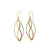 14K Yellow Gold 'Navettes' Hand Made Dangle Earrings